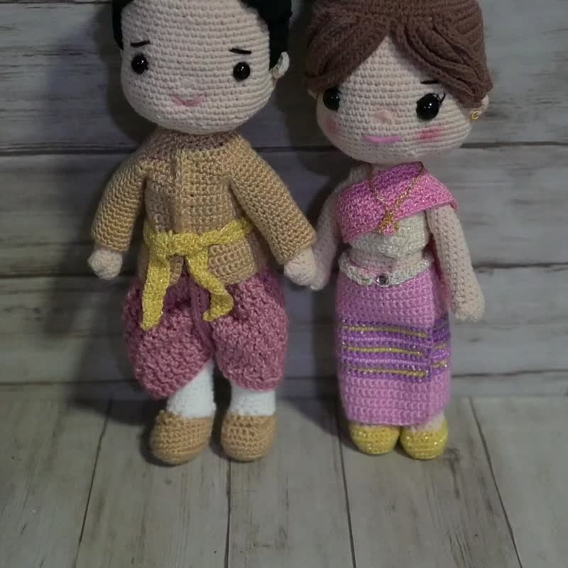 Crochet doll - Knitting, Embroidery, Felted Wool & Sewing - Cotton & Hemp Pink