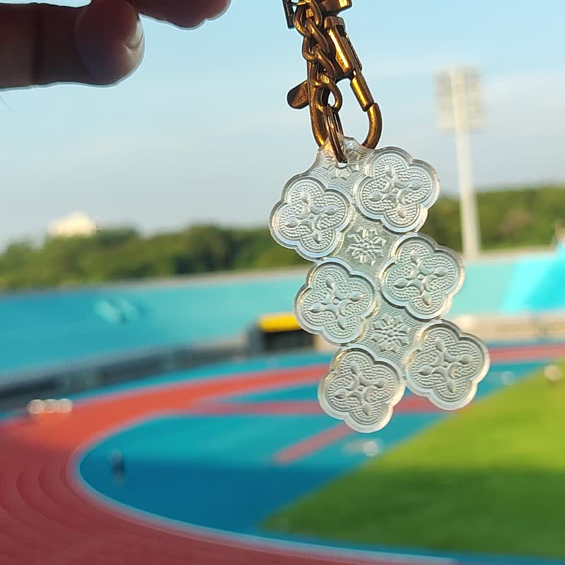 海棠花鑰匙圈 | 台灣窗花的美好MIT - 鑰匙圈/鑰匙包 - 其他材質 