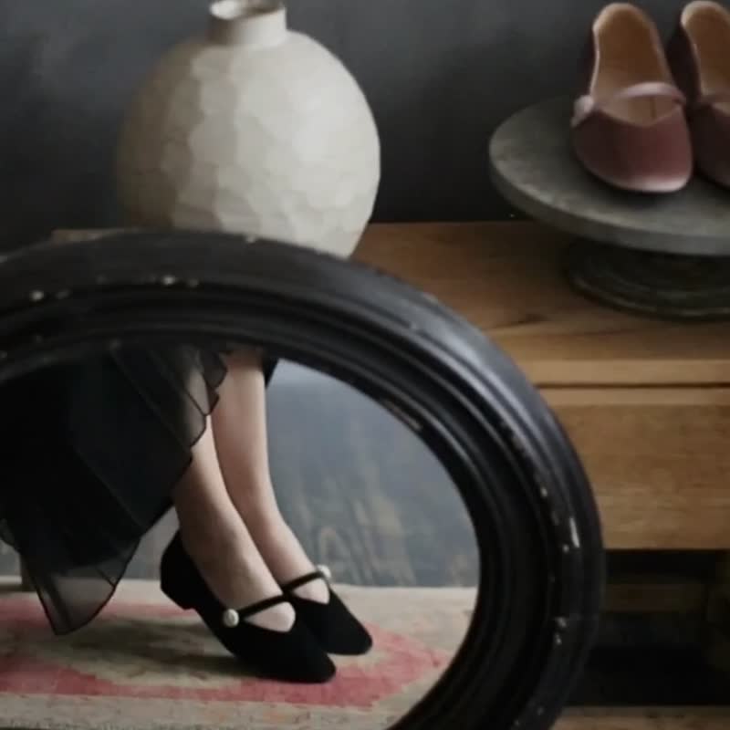 瑪莉珍 黑 MARYJANE - 芭蕾舞鞋/平底鞋 - 其他材質 