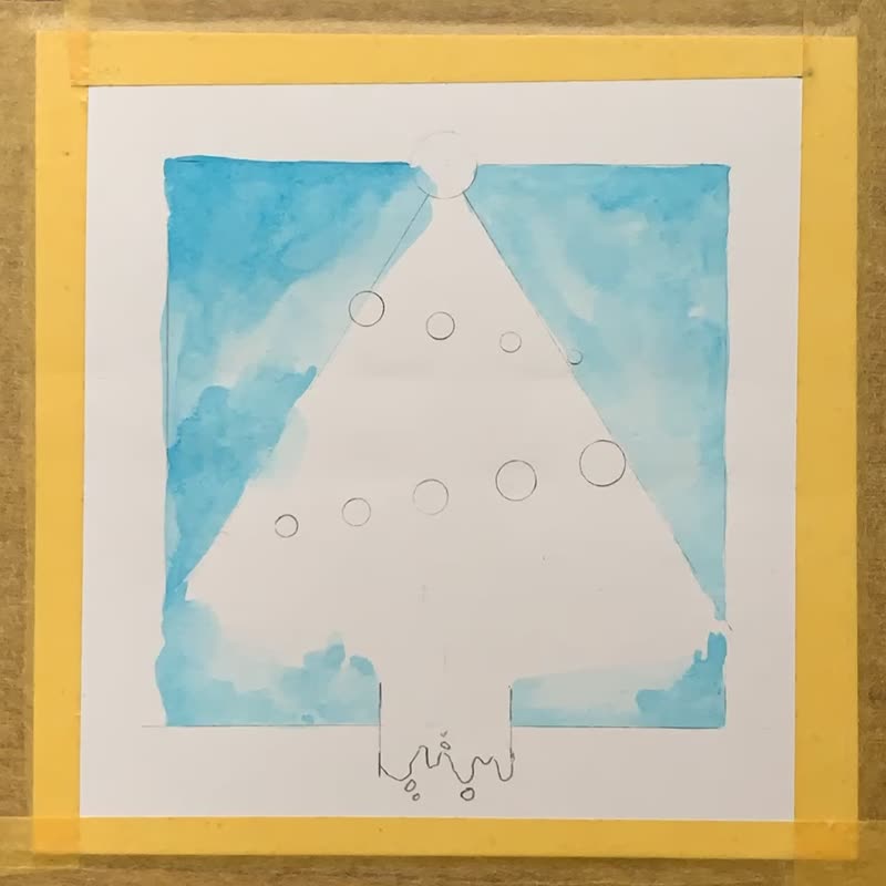 純手描きゼンタングルポストカード メリークリスマス（オプションカラー） - カード・はがき - 紙 多色