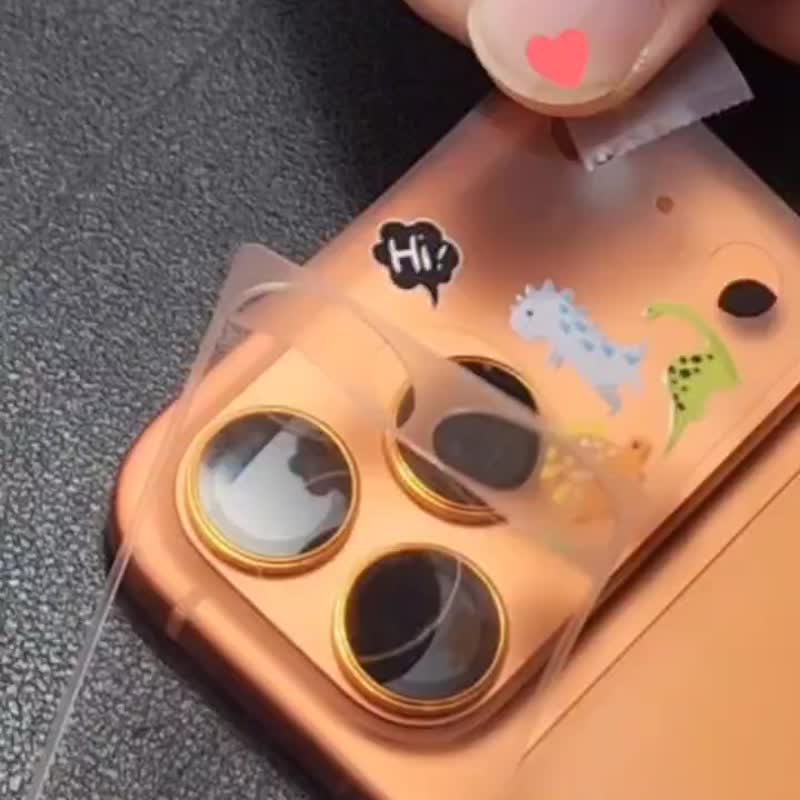 【INS可愛風】彩繪鏡頭底座貼 / 背貼for i17 Pro Max 可愛鏡頭貼 - 手機殼/手機套 - 塑膠 