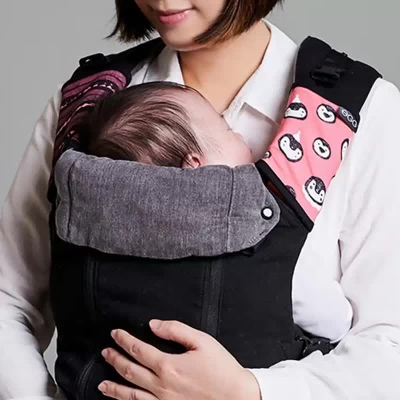 揹巾口水巾 | 企鵝可莉 - 圍兜/口水巾 - 棉．麻 粉紅色