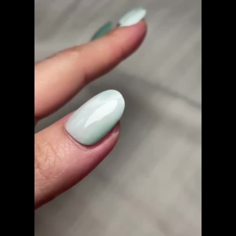 【訂製】NO.002 翠 | 手工穿戴甲 - 指甲油/指甲貼 - 其他材質 綠色