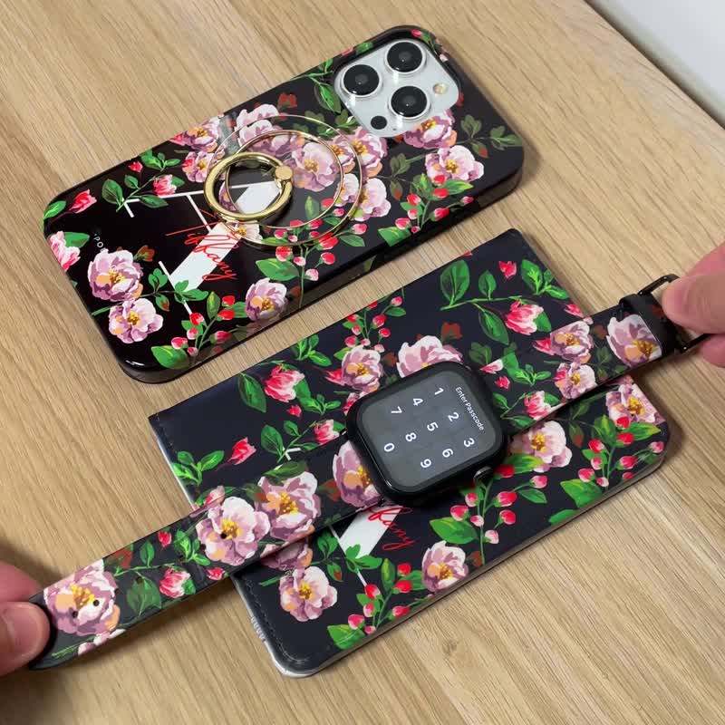 Apple Watch 錶帶 花系/水磨石/雲石紋 42/44/45/49mm 抗水錶帶 - 錶帶 - 聚酯纖維 多色