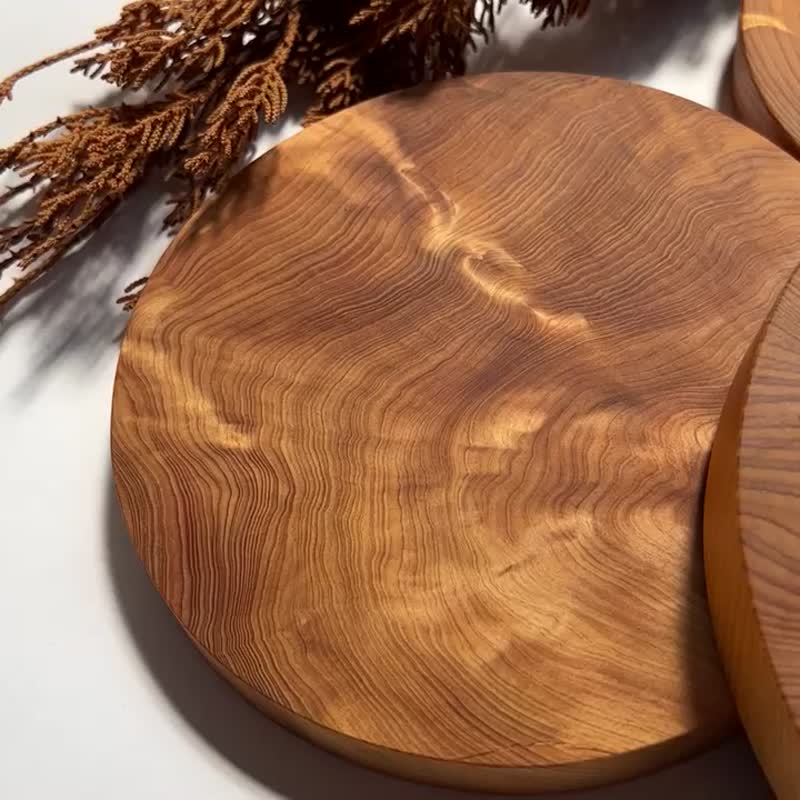 Taiwan’s finest red cypress burl pattern coasters – permanently emitting woody fragrance - Place Mats & Dining Décor - Wood 