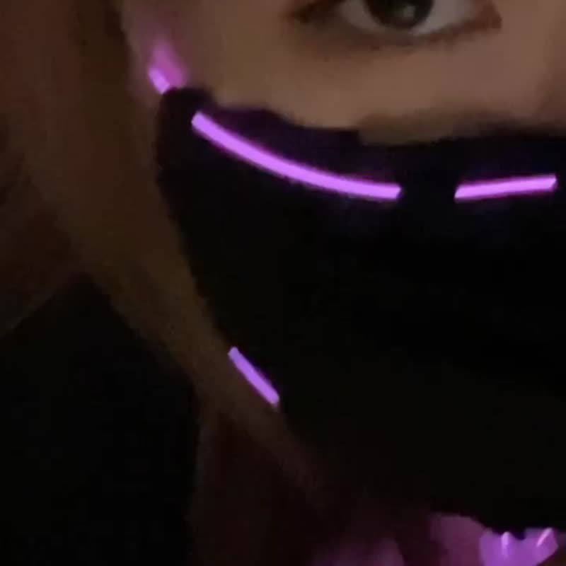 【環保中秋】Ivo 山系機能發光口罩  - 螢光粉紅 Shocking Pink - 口罩/口罩收納套 - 防水材質 粉紅色