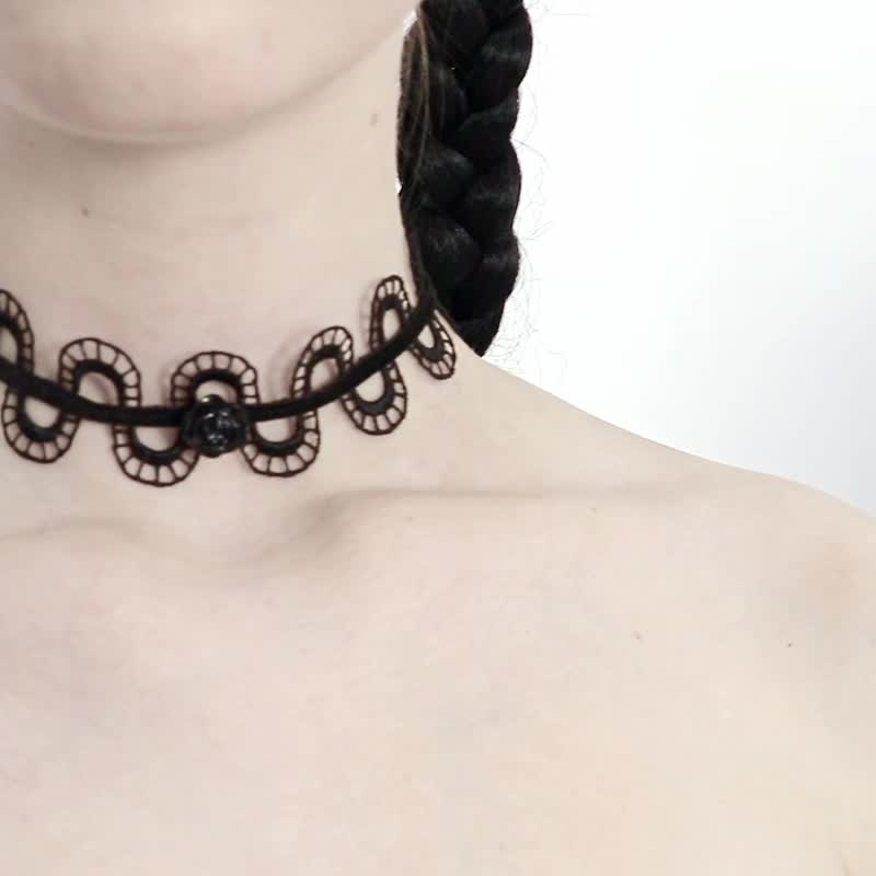 Gothic Kundalini Snake Amulet Necklace - Necklaces - Other Materials Black