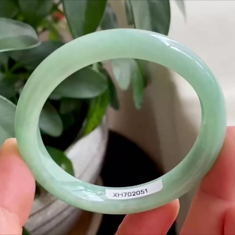 Ice Seed Natural Jadeite Burmese A Jade Bracelet • Waxy Ice Seed Fruit Green Jade Bracelet - Bracelets - Jade Green