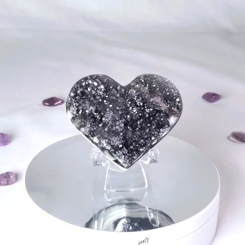 異象愛心水晶 070157  特殊二次結晶 能量更強更開運 - 擺飾/家飾品 - 水晶 紫色