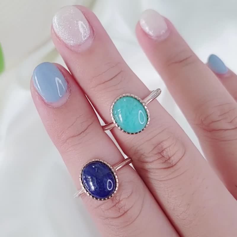 ゴールド Valley | 石レトロボールシルバーリングリング職場アクセサリーバレンタインデーギフト - リング・指輪 - 宝石 ブルー