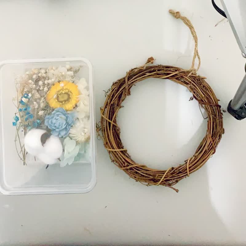 [Deer Shang DIY] Dry wreath material package *large size with step-by-step instructions - จัดดอกไม้/ต้นไม้ - พืช/ดอกไม้ 