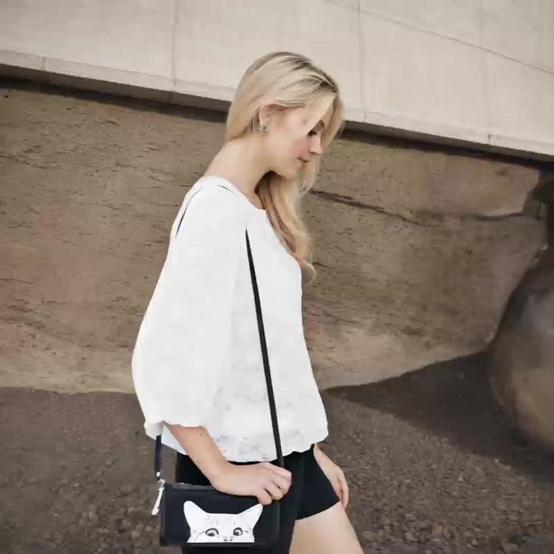 Peeking Cats Wallet in Vinyl Material - Shop Sleepyville Critters