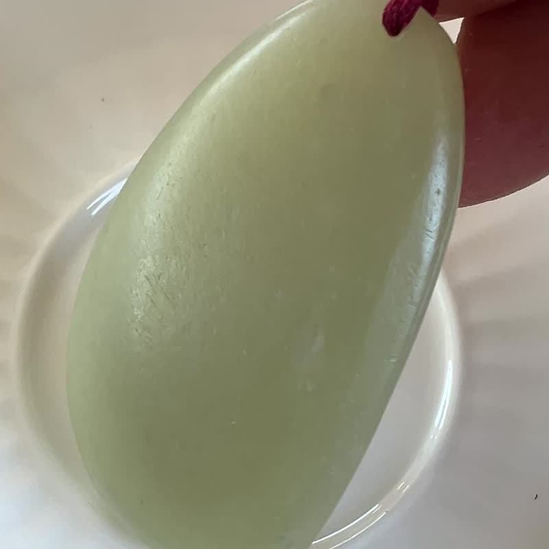 新疆和闐玉籽料 掛件 61.8克 #和田玉 籽料 和闐玉 玉文化 藝術 - 吊飾/掛飾 - 玉石 綠色