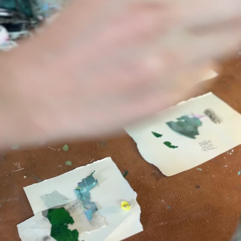 穿著古著的女孩/複合媒材作品 / 回收材料 - 海報/掛畫/掛布 - 其他材質 
