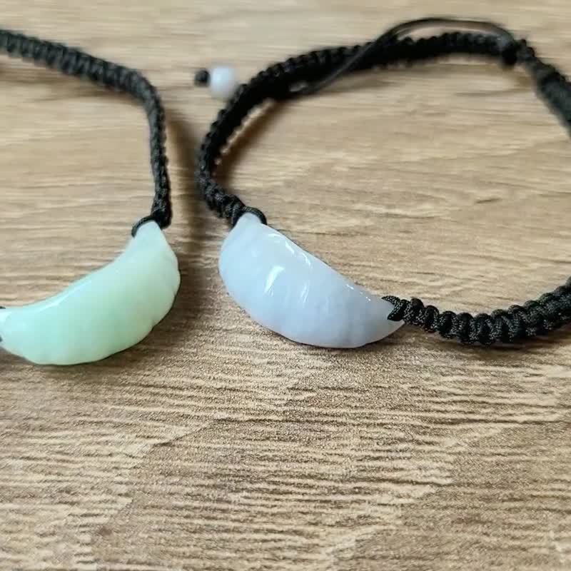 [Qin Cui] Natural jade ice fruit green ice will not die when exposed to light. Purple food and fun dumpling bracelets are also very suitable for children. - สร้อยข้อมือ - หยก หลากหลายสี