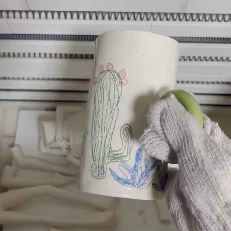 /沙漠綠洲/ 手捏陶瓷大壺 - 茶壺/茶杯/茶具 - 陶 多色