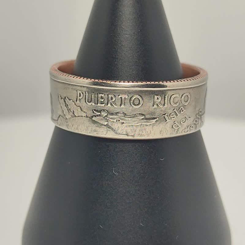 USA Coin Ring 25 cents 2009 Puerto Rico coin rings for men coin rings for women - General Rings - Other Metals 