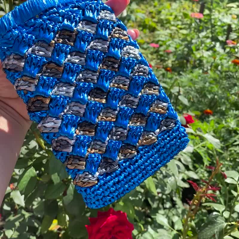 Case for glasses, Case for telephone, Phone bag, crochet case, raffia case - 名片夾/名片盒 - 紙 多色