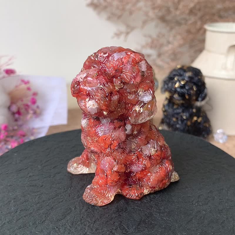 水晶 貴賓狗 M號 |  | 天然石手作 | 居家擺飾 療癒萌犬 |拉長石 - 擺飾/家飾品 - 水晶 多色