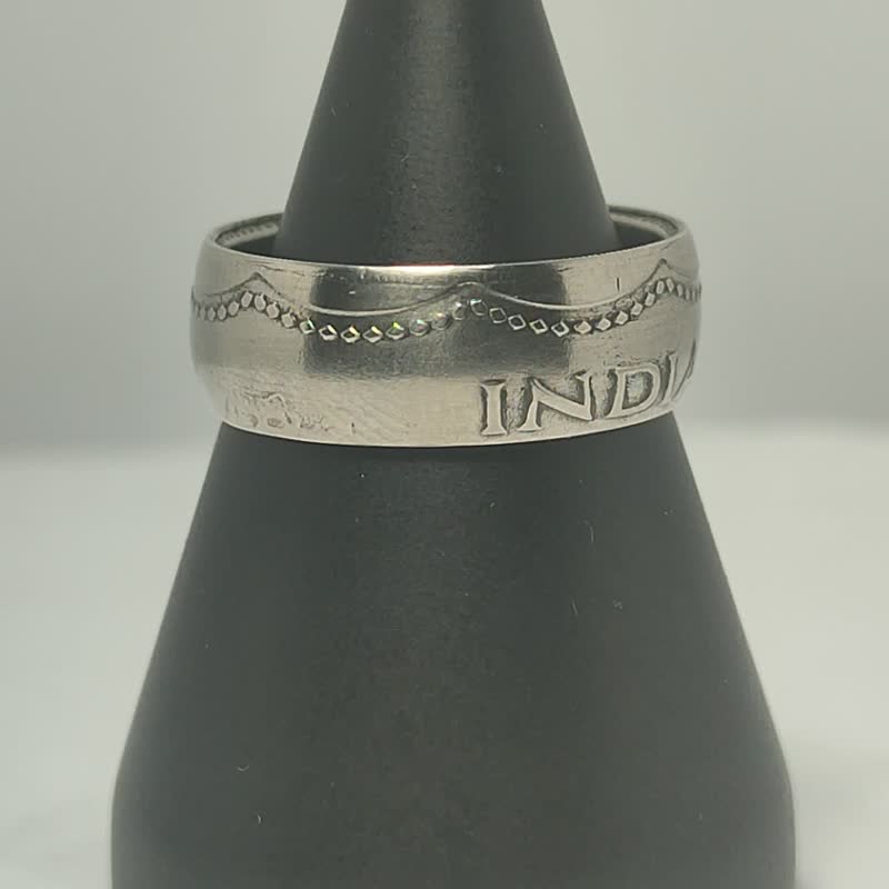 India Coin Ring 1 rupee 1985 coin rings for men coin rings for women - 戒指 - 其他金屬 