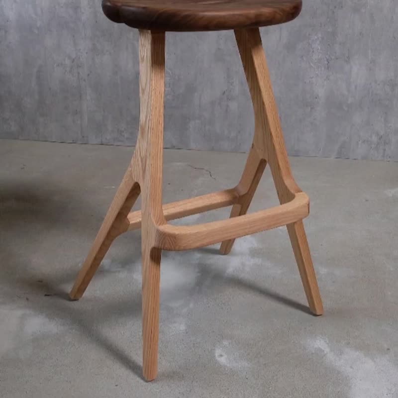 Gabi coffee bean chair-high chair (all solid wood tenon joint Taiwan Craft Award design) - Other Furniture - Wood 