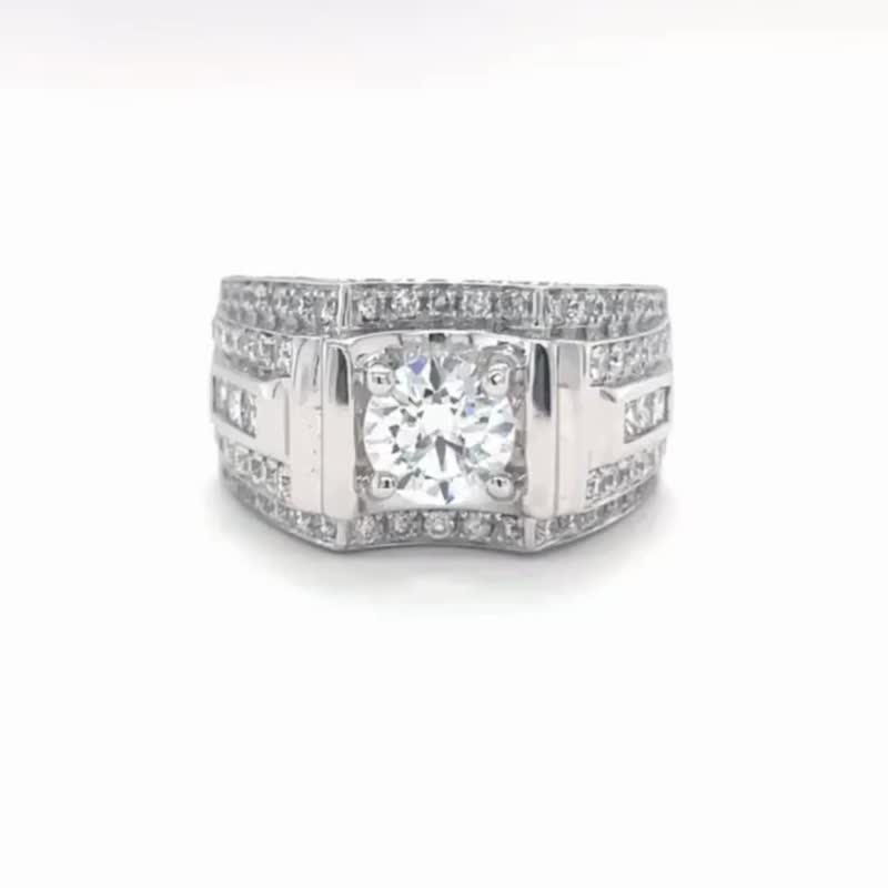 Diamond men's ring - แหวนทั่วไป - เพชร ขาว