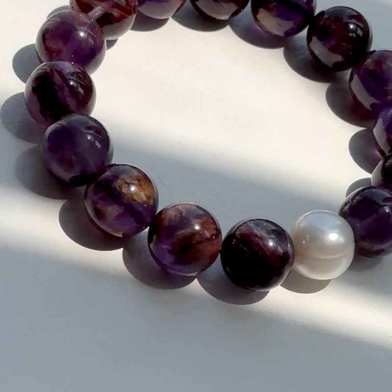 Purple ghost freshwater pearl bracelet attracts noble people to improve their career and make money - Bracelets - Semi-Precious Stones Purple