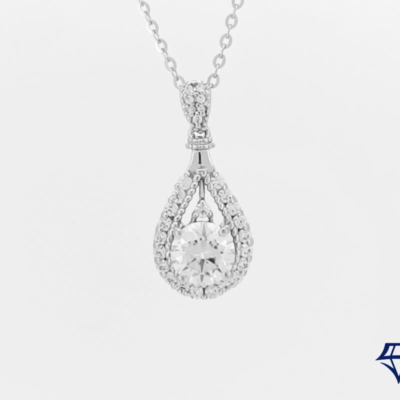 モアサナイト 0.5-2カラット パヴェダイヤモンドネックレス 台北店舗 カスタムオーダー プラチナ - ネックレス - その他の素材 