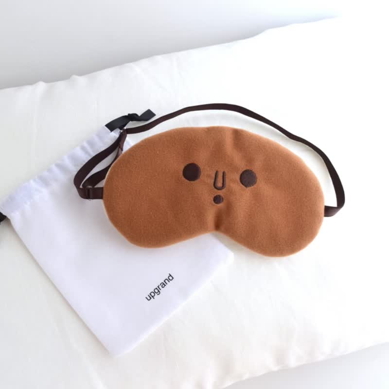 HANIWA Sleep mask | storage pouch | nap | travel - ผ้าปิดตา - เส้นใยสังเคราะห์ สีนำ้ตาล