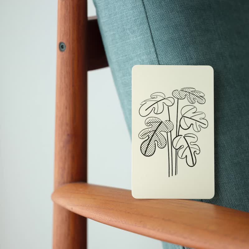 メッセージカード　Homeシリーズ　ジーンズ　封筒付き - はがき・メッセージカード - 紙 ブラック