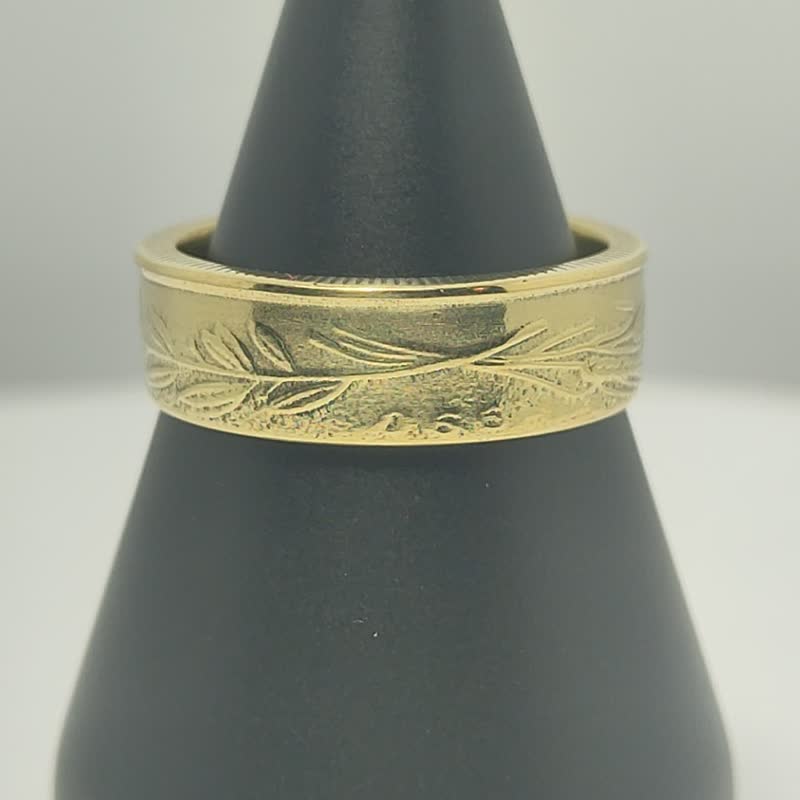 Turkey Coin Ring 500 lire 1990 coin rings for men coin rings for women - 戒指 - 其他金屬 