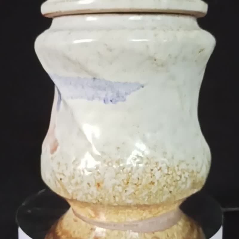 陶製釉燒茶葉罐茶倉儲物罐手拉胚 - 茶壺/茶杯/茶具 - 陶 多色