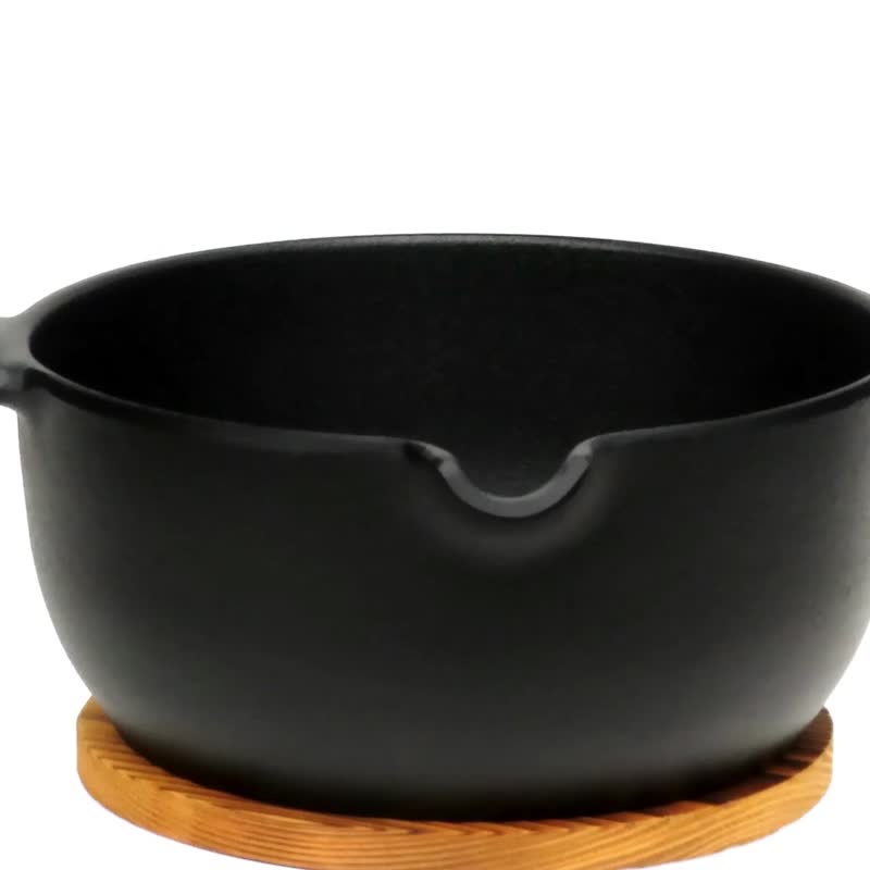 岩鑄 南部鐵器 深型萬能鍋 油炸鍋 17cm IH對應 - 鍋子/烤盤 - 其他金屬 黑色