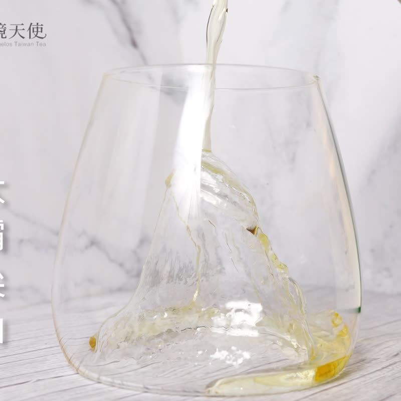 Selected souvenirs丨Golden Mountain Cup丨Exclusive co-branded model by international glass craftsmen丨Glass water cup - Teapots & Teacups - Glass 