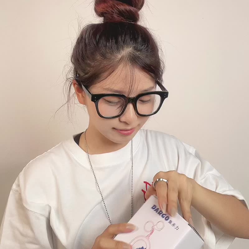 【情人節禮物】盲盒溜娃包POP食夢動物/小/DIMOO/BUNNY/BOB手辦展 - 鑰匙圈/鑰匙包 - 真皮 黑色
