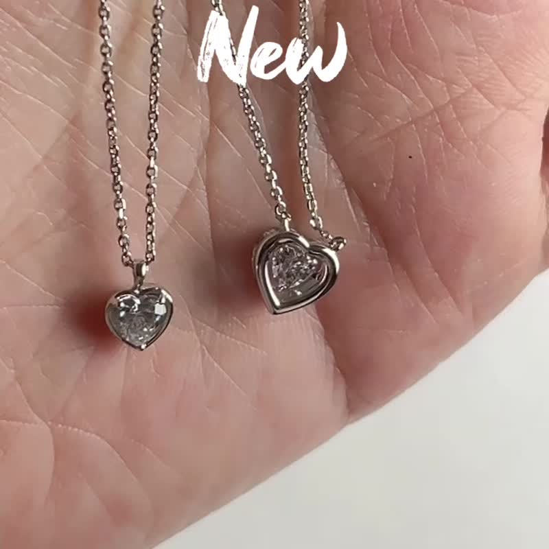 【新品】My Heart 閃耀之心・純銀項鍊 - 項鍊 - 純銀 銀色