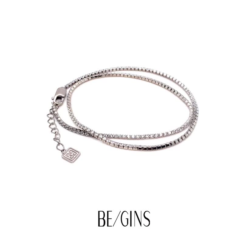 LA LIGNE SLIM TENNIS BRACELET - ブレスレット - スターリングシルバー シルバー