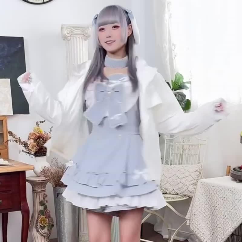 原創三麗鷗SANRIO授權大耳狗喜拿綁帶耳朵連帽防潑水風衣JJ5086 - 女大衣/外套 - 尼龍 