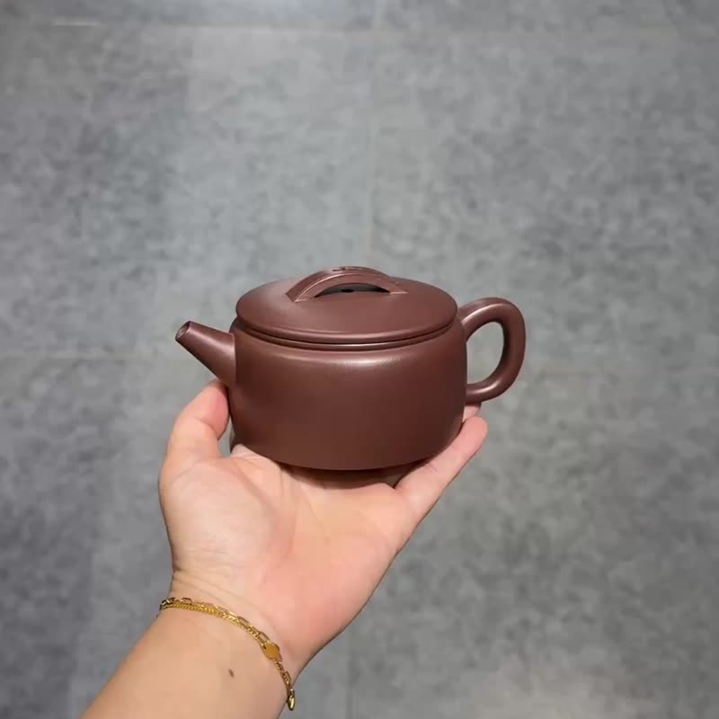 漢瓦 手工容量200cc紫泥 - 茶壺/茶杯/茶具 - 陶 