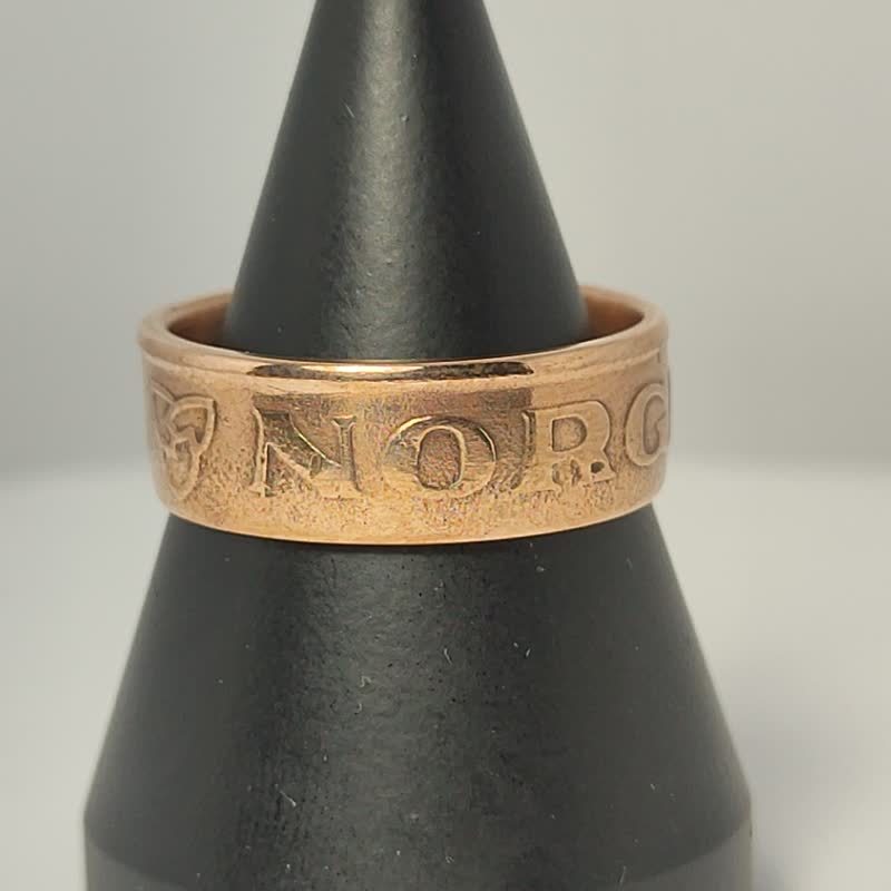 Norway Coin Ring 5 ore 1952-1957, Coin Ring Man Norway, Man Ring Norway - General Rings - Other Metals 