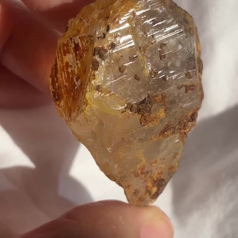 喜馬拉雅 黃金 白水晶 白水晶簇 手握 - 擺飾/家飾品 - 水晶 金色