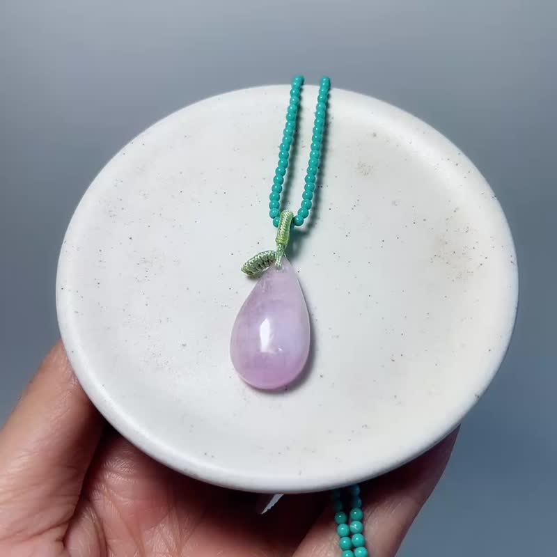 寶石系 天然礦石 紫鋰輝 珠鍊 - 項鍊 - 寶石 紫色