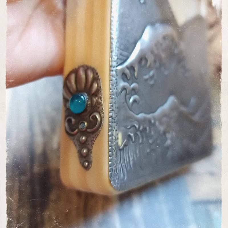 浮世繪錫雕拇指琴(Kalimba) 神奈川沖浪裏 - 吉他/樂器 - 其他金屬 