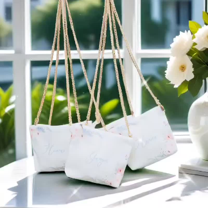 【客製化任何圖案】兩用 斜背包/ 帆布包 + 化妝包 - 側背包/斜背包 - 棉．麻 多色