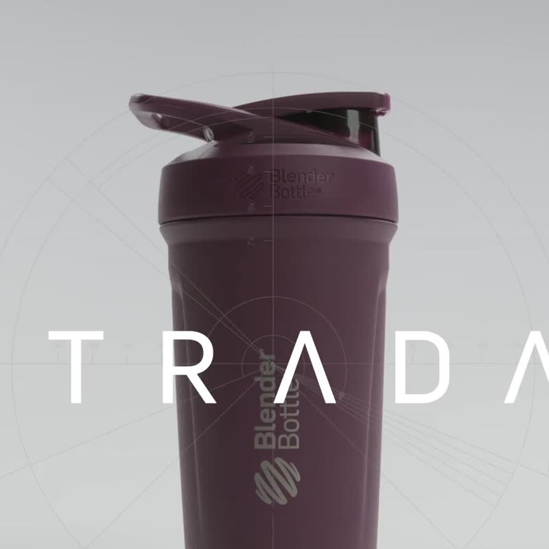 BlenderBottle Strada Sleek系列 特別款不鏽鋼按壓式搖搖杯740ml - 水壺/水瓶 - 環保材質 白色