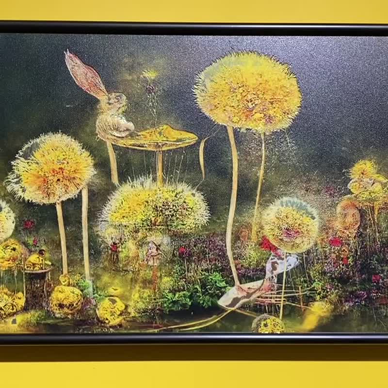 【蒲公英與兔精靈的奇幻旅程】AI藝術 - 電子似顏繪/繪畫/插畫 - 其他材質 多色