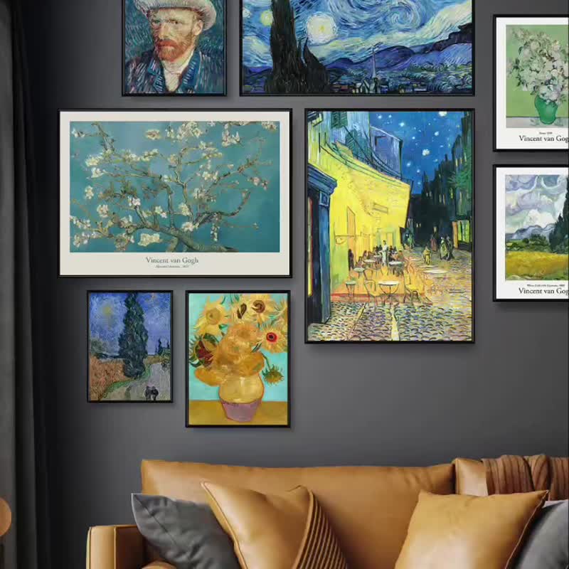 ゴッホ_糸杉のある麦畑 - ゴッホシリーズ絵画/傑作シリーズ/風景画