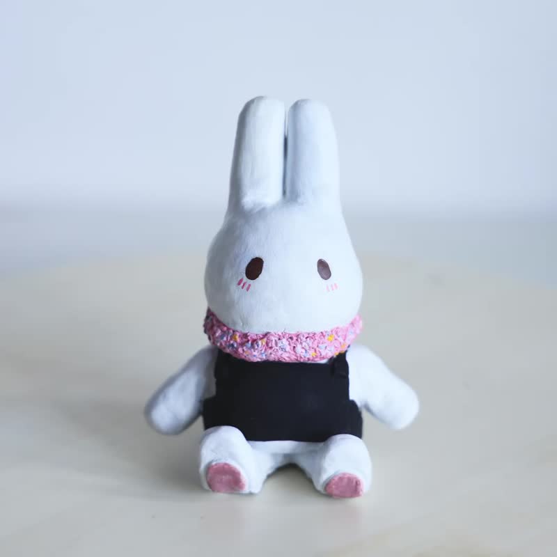 Rabbit 3D clay ceramic - ของวางตกแต่ง - ดินเหนียว 