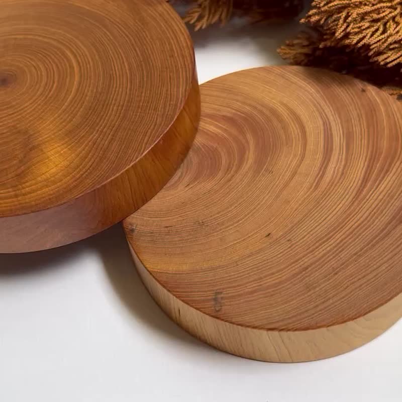Taiwan Xiao Nan's classic annual ring pattern round coaster - permanently emitting the fragrance of wood - Coasters - Wood 