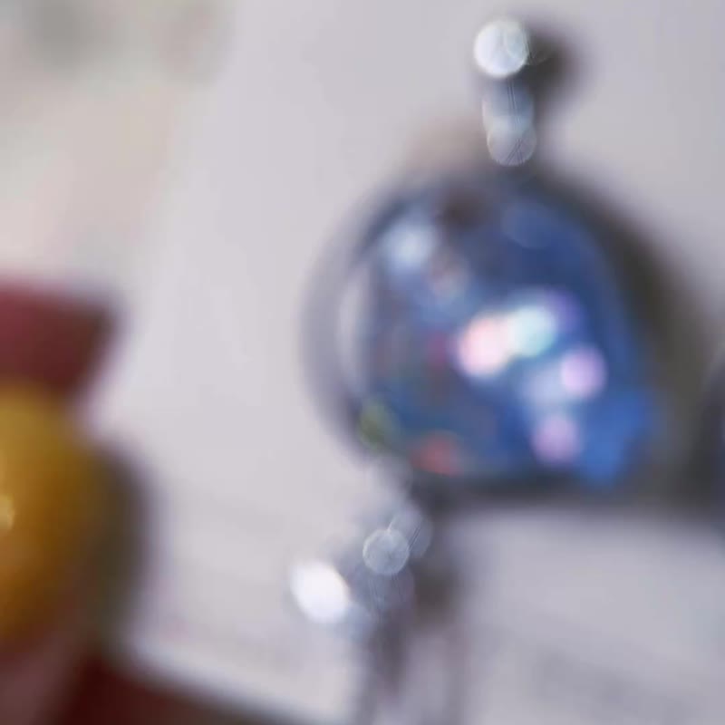 【原創手作耳環】• 星光閃爍於海潮之上 - 耳環/耳夾/耳骨夾 - 樹脂 藍色